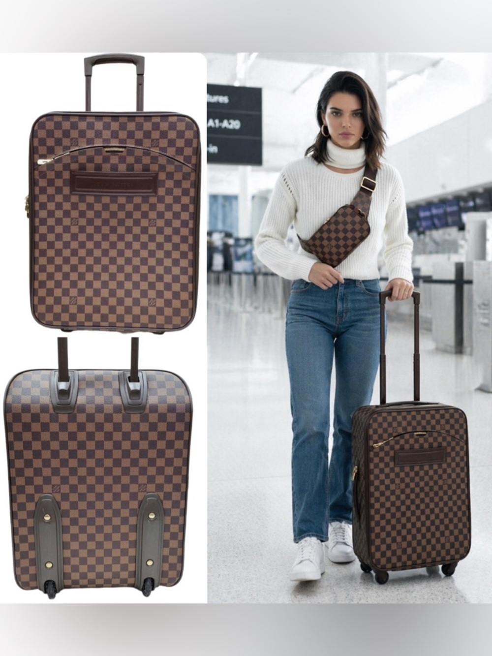 LIKE NEW ✨Louis Vuitton Damier Ebene Luggage 45 – Classic Travel Essential ✨